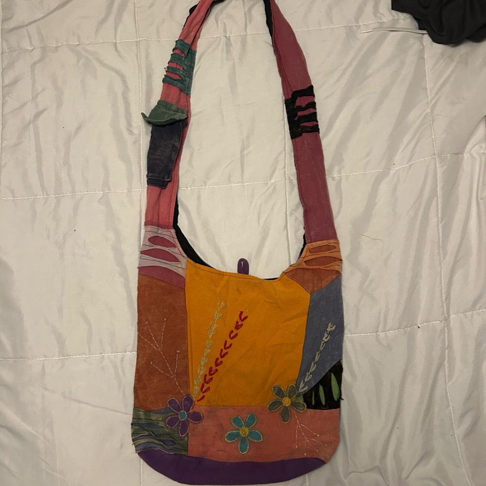 Hippie Boho Colorful Patchwork Shoulder Bag
